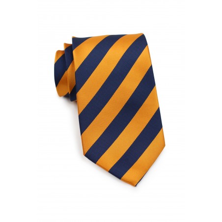 Regimental Orange and Navy Tie