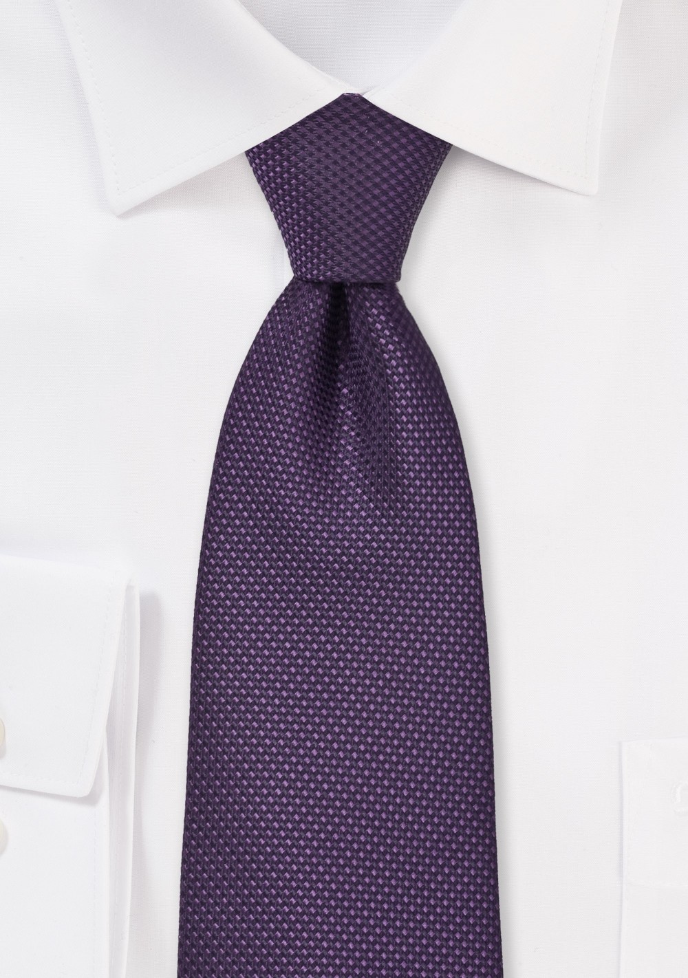 Grape Colored Tie with Textured Weave in Kids Size