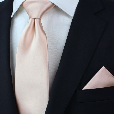 Antique Blush Mens Tie in XXL Size Styled