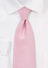Pink Grenadine Textured Tie in XL Length