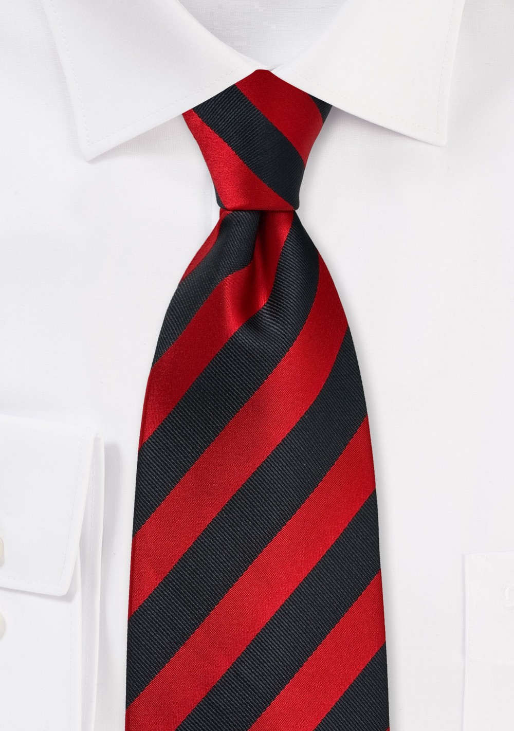 White Stripe  Football Club Tie NEW Red with Black 
