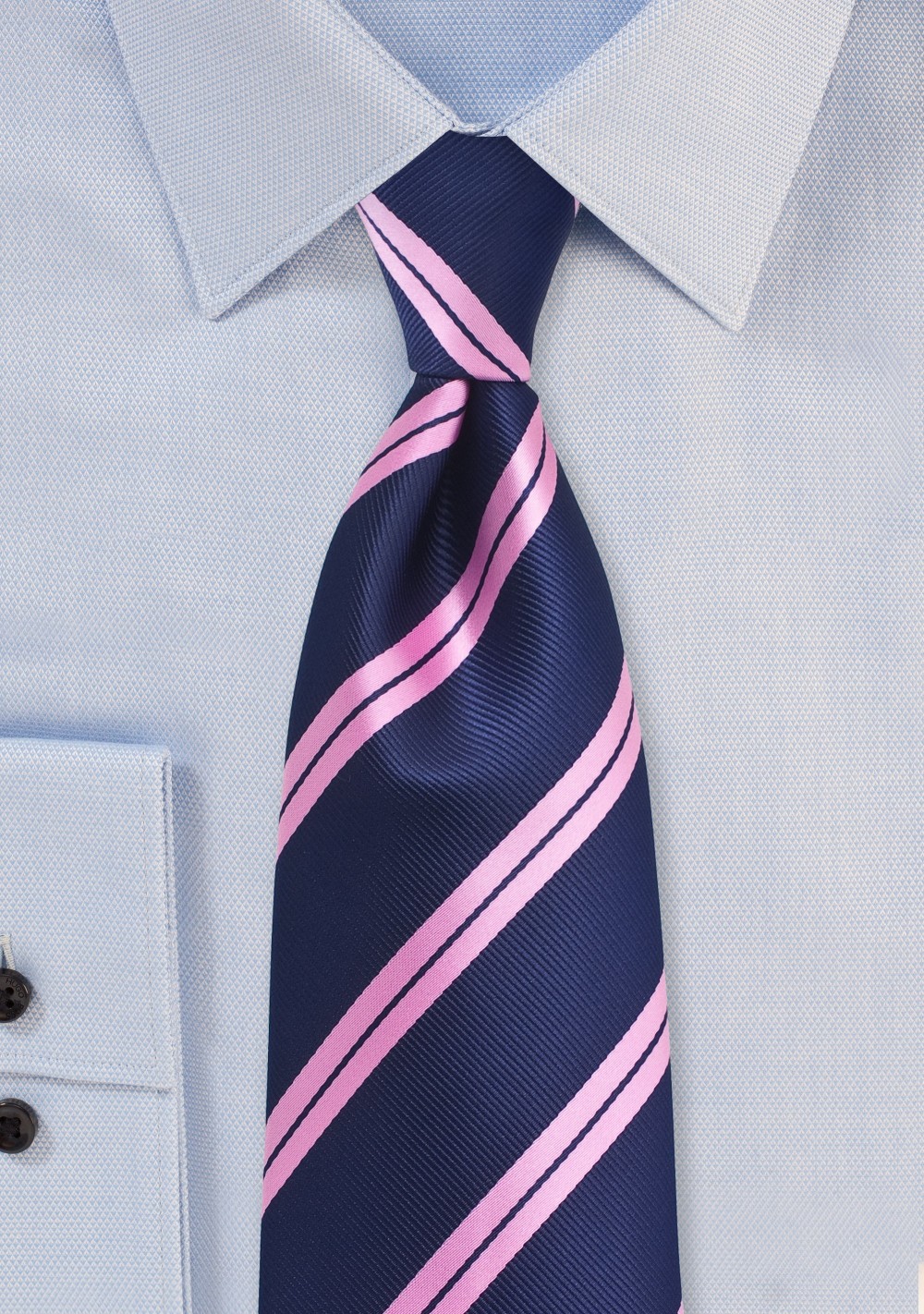 Summer Repp Tie in Pink and Navy