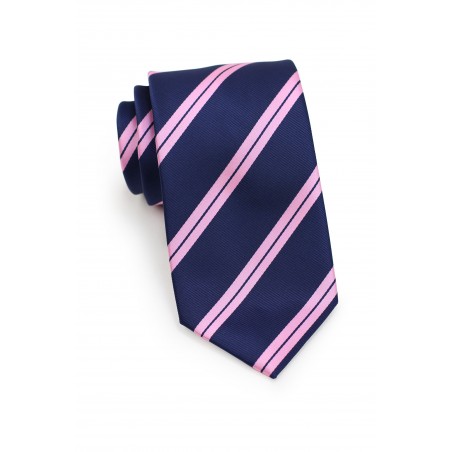 Summer Repp Tie in Pink and Navy