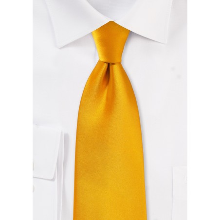 Men's Tie in Golden Saffron