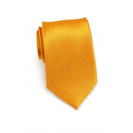 Extra Long Tie in Golden Saffron