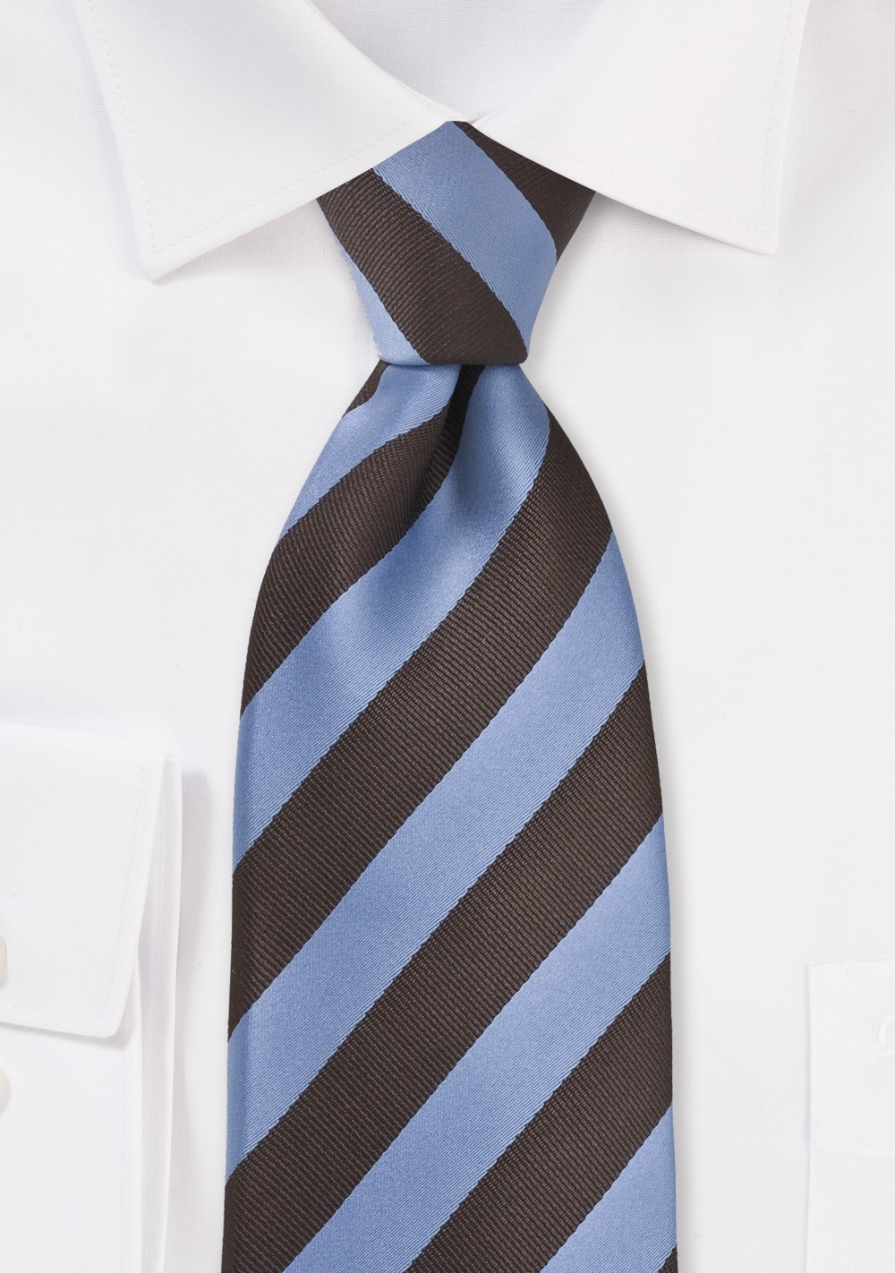 Dragonfly Blue and Brown Striped Tie