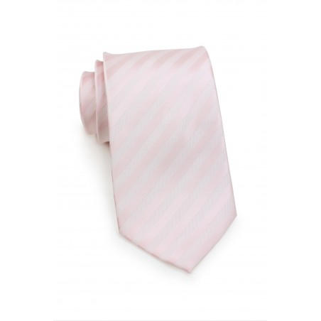 Solid Striped Tie in Blush for Tall Men