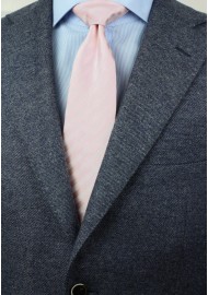 Solid Striped Tie in Blush for Tall Men Styled