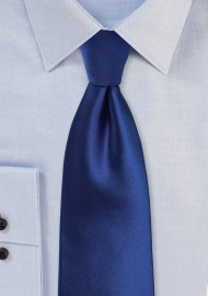Solid Satin Necktie in Royal Blue