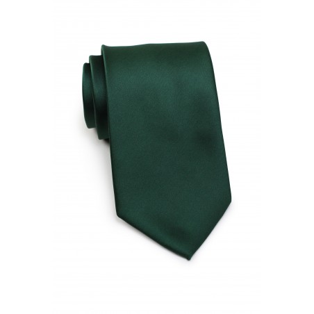Solid Dark Green Kids Size Tie