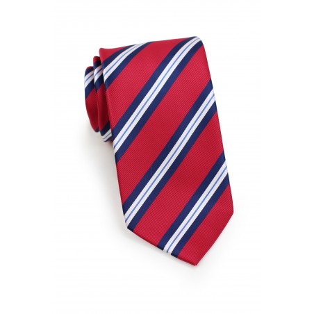 Trendy Repp Stripe Tie in Red and Blue