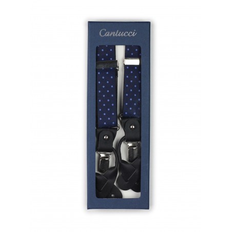polka dot designer suspenders for men