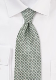 Diamond Patterned Kids Tie in Mint Green Color