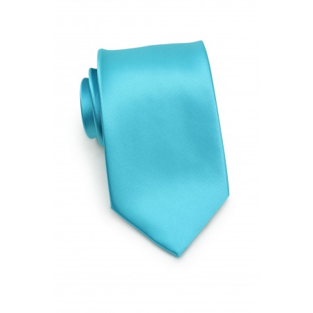 Bright Aqua Blue Kids Necktie