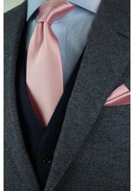 Soft Pink Color XL Length Tie Styled