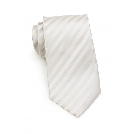 Ivory Silk Tie in XL Length