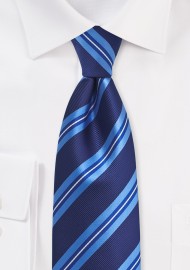 Blue Striped Tie for Men