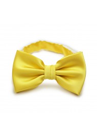 Solid Mens Bow Tie in Bright Sun Yellow