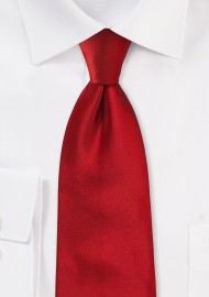 Red men's ties - Solid cherry red tie