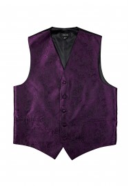 Paisley Designer Vest in Berry Purple