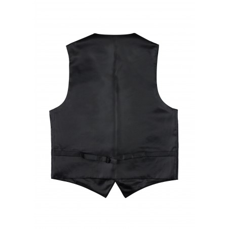Black Mens Dress Vest with Paisley Design Back