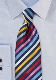 Multi Colored Striped Kids Necktie