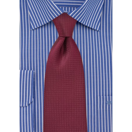 Merlot Red Tie in XL Length
