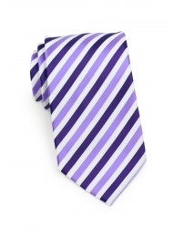 Striped Extra Long Tie in Purples