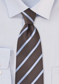 Espresso Brown and Grey Tie