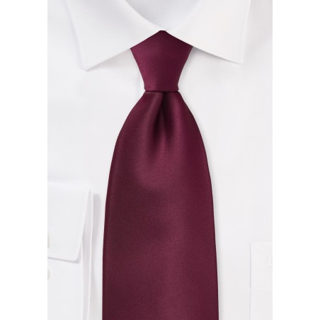 Solid Tie in Classic Burgundy Red