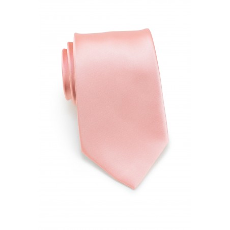 Candy Pink Color Tie in XL Length