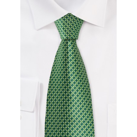 Bright Green Patterned Tie