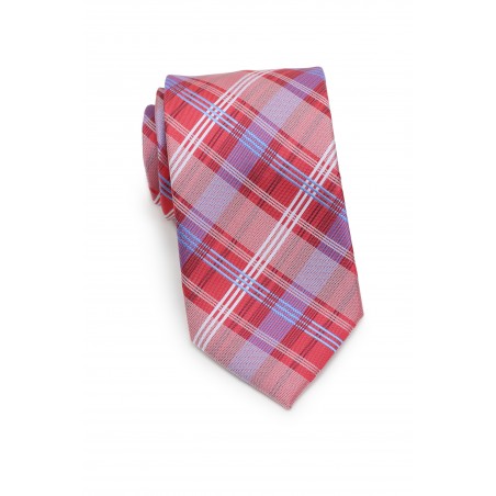 Red and Blue Checkered Tie