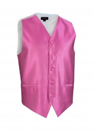 Mens Textured Dress Vests in Bright Begonia Pink