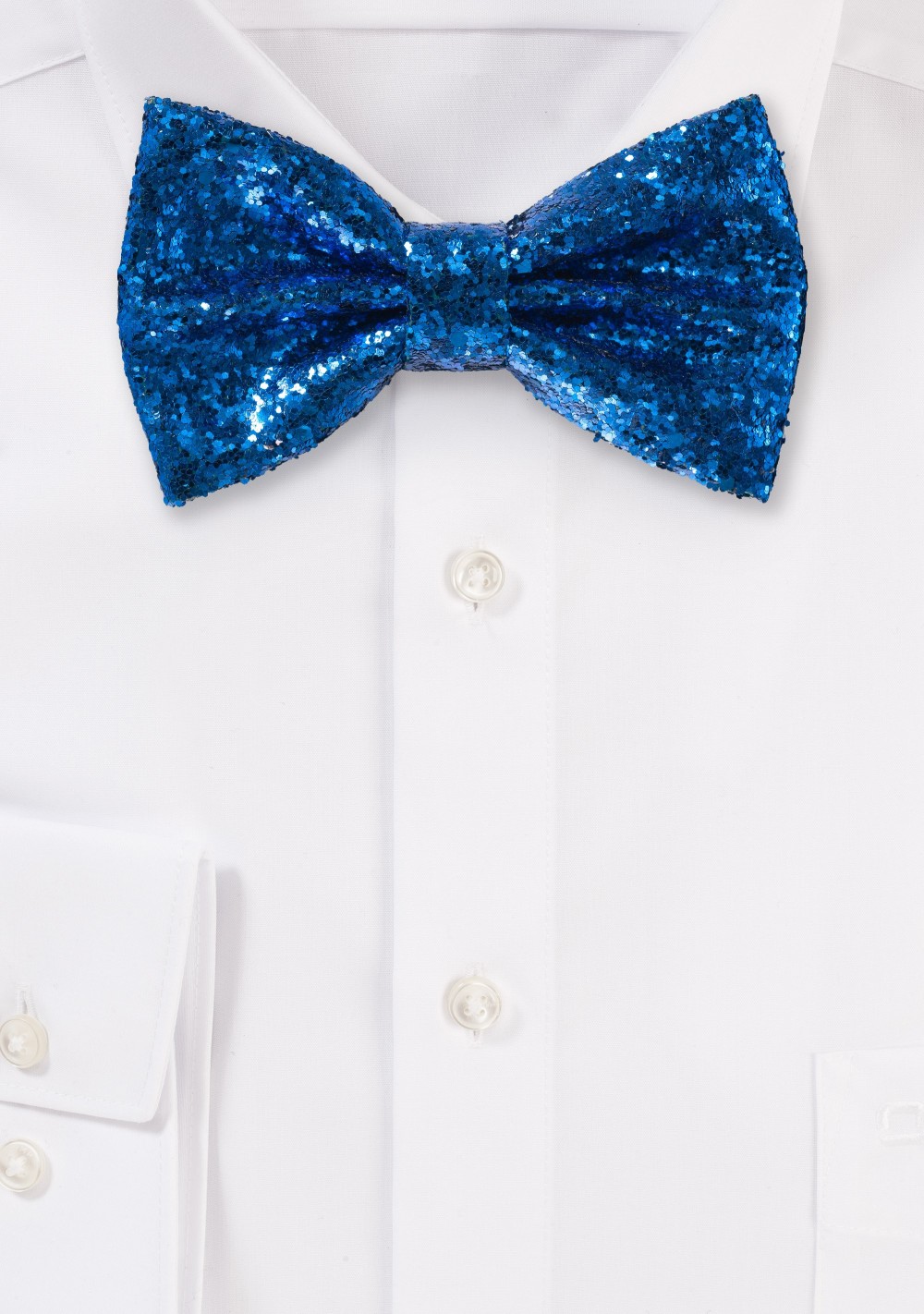 Glitter Bow Tie in Royal Blue metallic blue mens bowties