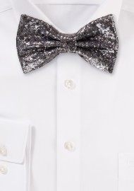 Lilac Glitter Bow Tie silver gray metallic bowties