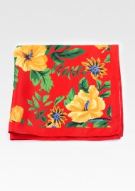 Hawaii Print Inspired Suit Pocket Square