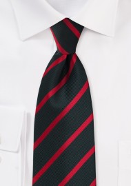Black and Red Repp Tie in XL