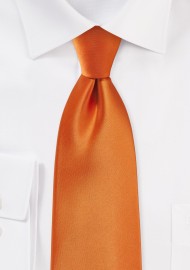 Tangerine Colored Tie in XL Length