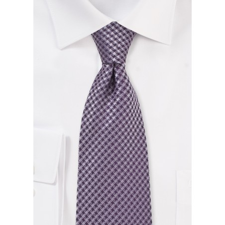 Micro Check Tie in Amethyst Purple