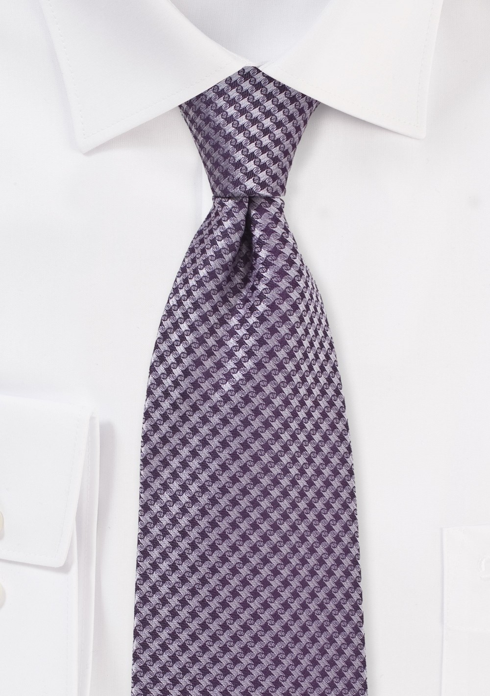 Micro Check Tie in Amethyst Purple