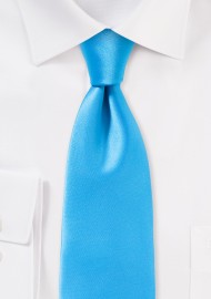 Summer Necktie in Solid Malibu Blue