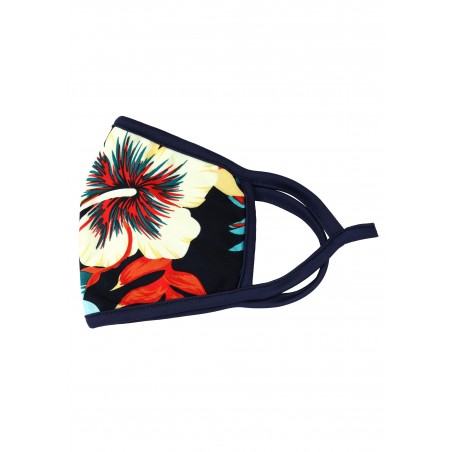 hawaii print face mask with medical grade filter for men and women