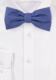 Indigo Blue Matte Cotton Bow Tie