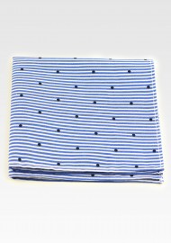 Striped Cotton Hanky with Polka Dot Print