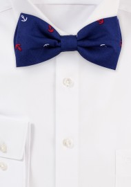 Nautical Bow Tie in Navy Blue