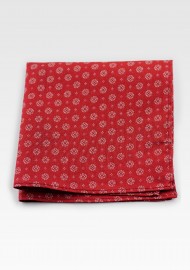 Pocket Square in Cherry Red