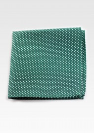 Pocket Square with Micro Dots in Kelly Green