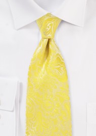 Citrus Yellow Paisley Tie...