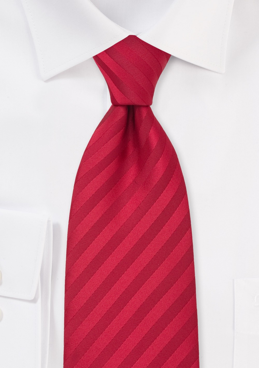 Solid Cherry Red Mens Power Tie